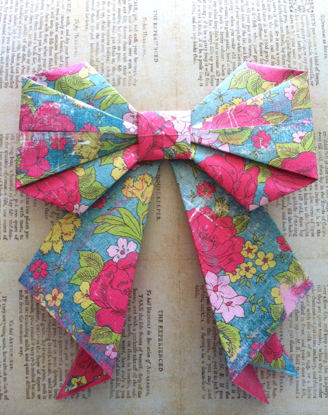  Big Flowery Patter Paper Bow Online Store Powered by Storenvy