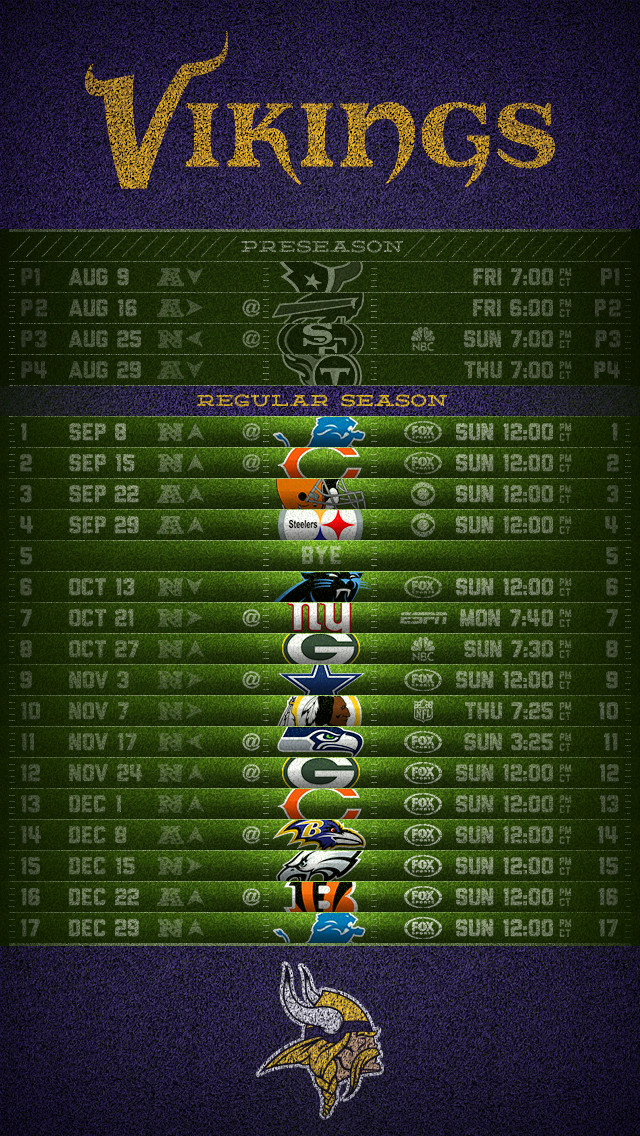 Get your downloadable Vikings' 2023 schedule wallpaper