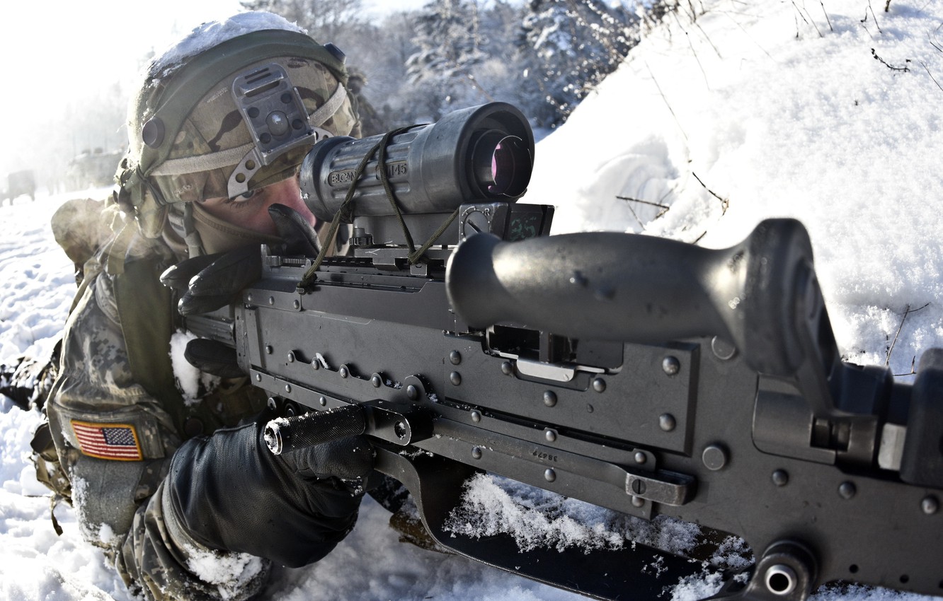 Wallpaper Weapons Soldiers M240b Machine Gun Image For Desktop