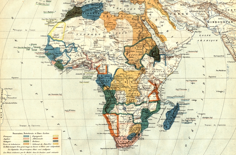 Vintage Map Of Africa Wall Mural