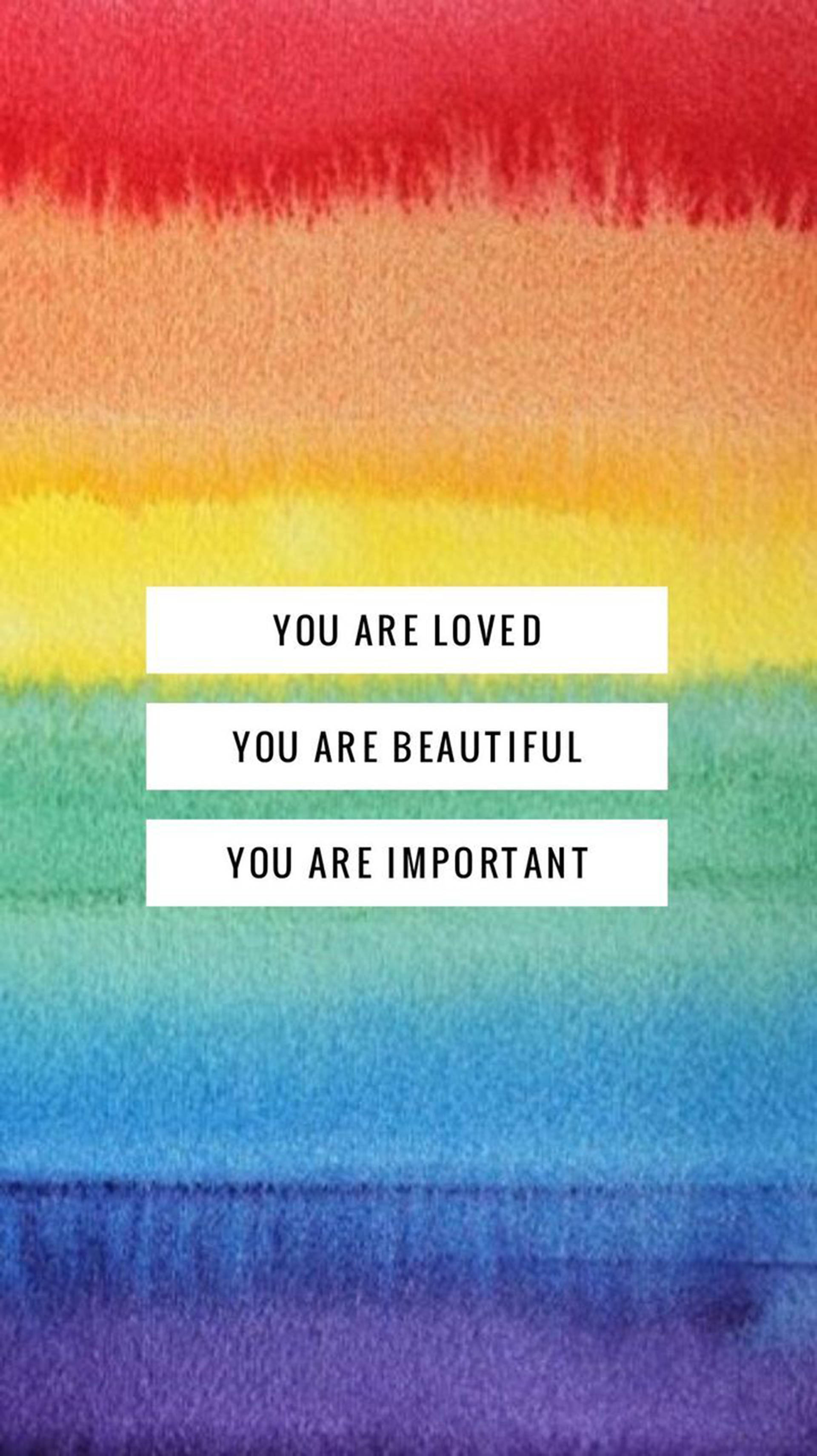 You Are Beautiful Colorful Pattern Wallpaper