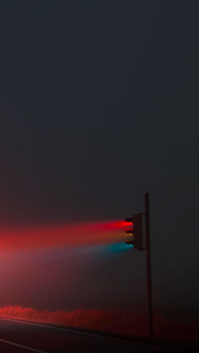 Wild Road Rural Stoplight iPhone Wallpaper
