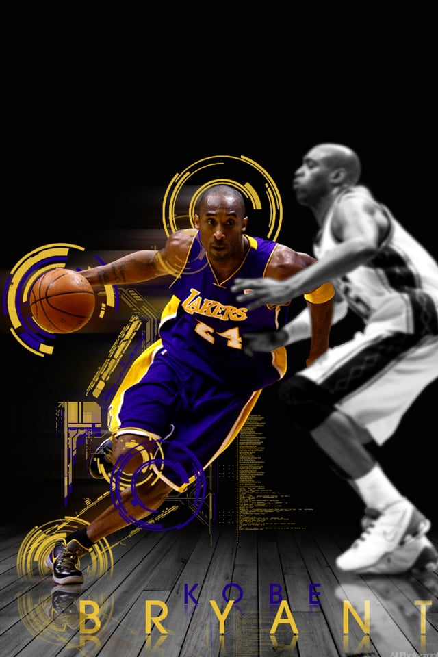 Kobe Bryant 24 download wallpaper for iPhone