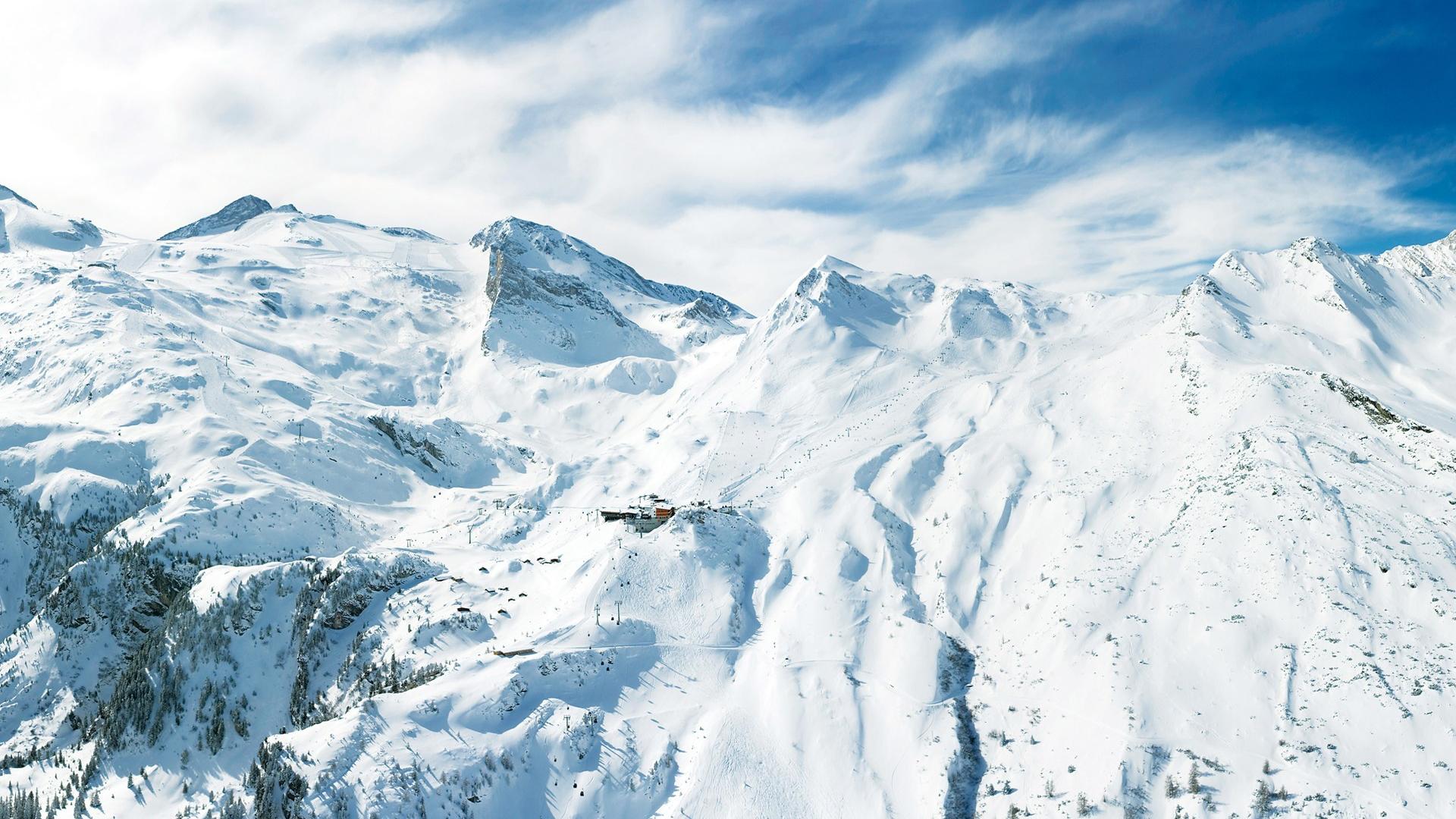 The blue sky and mountain snow desktop backgrounds wide wallpapers