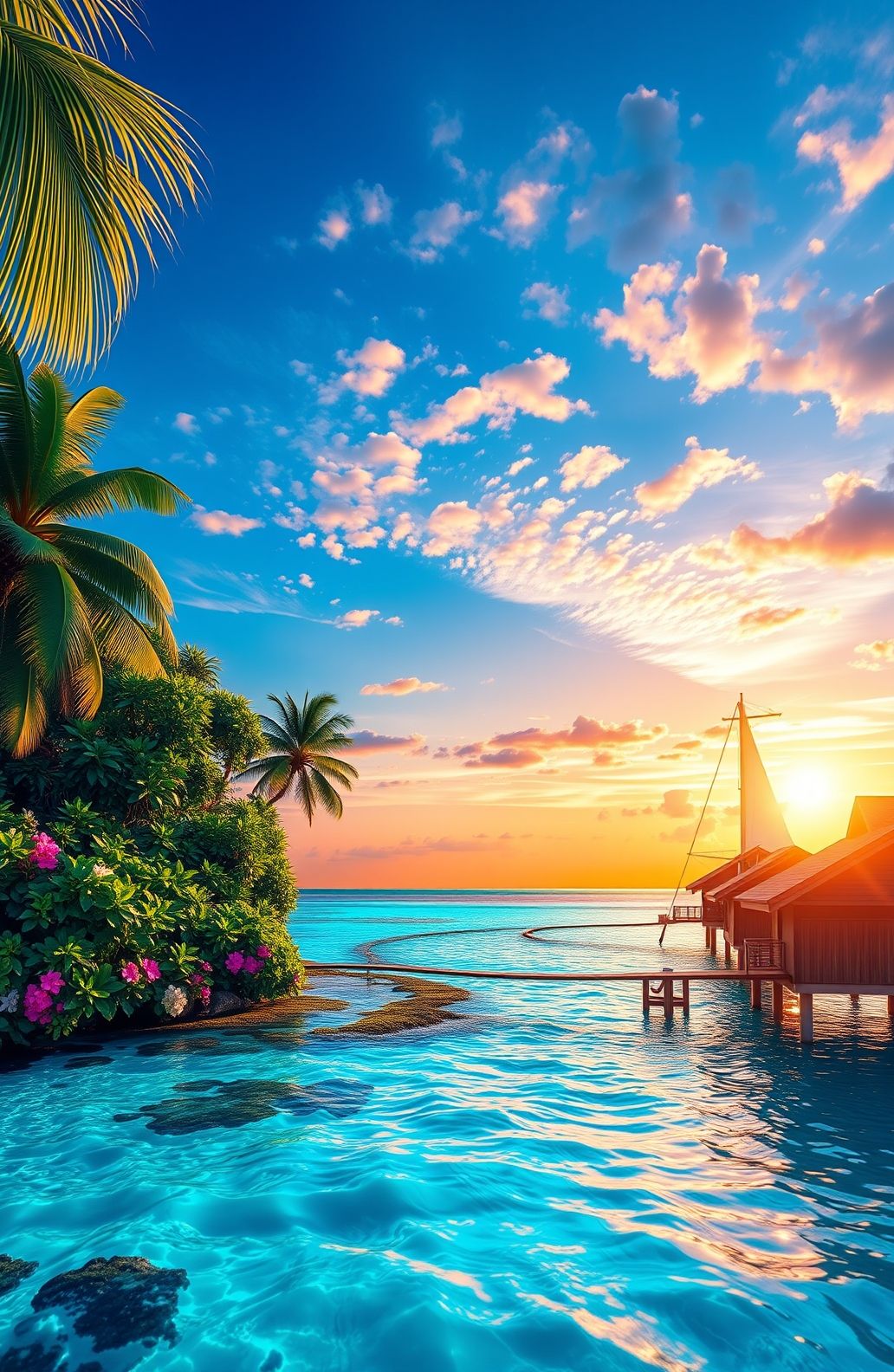 Maldives Island Resorts Wallpaper
