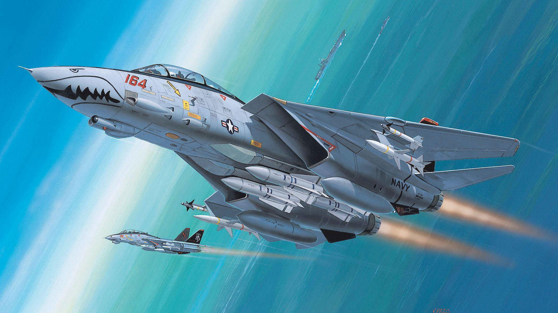 Grumman F 14 Tomcat fighter interceptor Navy AVIANISETS missiles