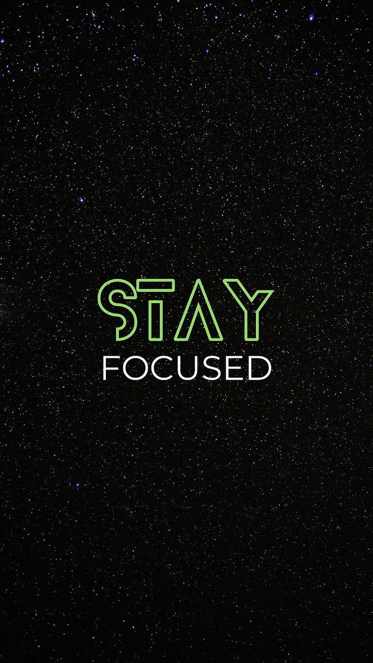 Stay Focused Amoled Black Focus Minimal Motivation Quote