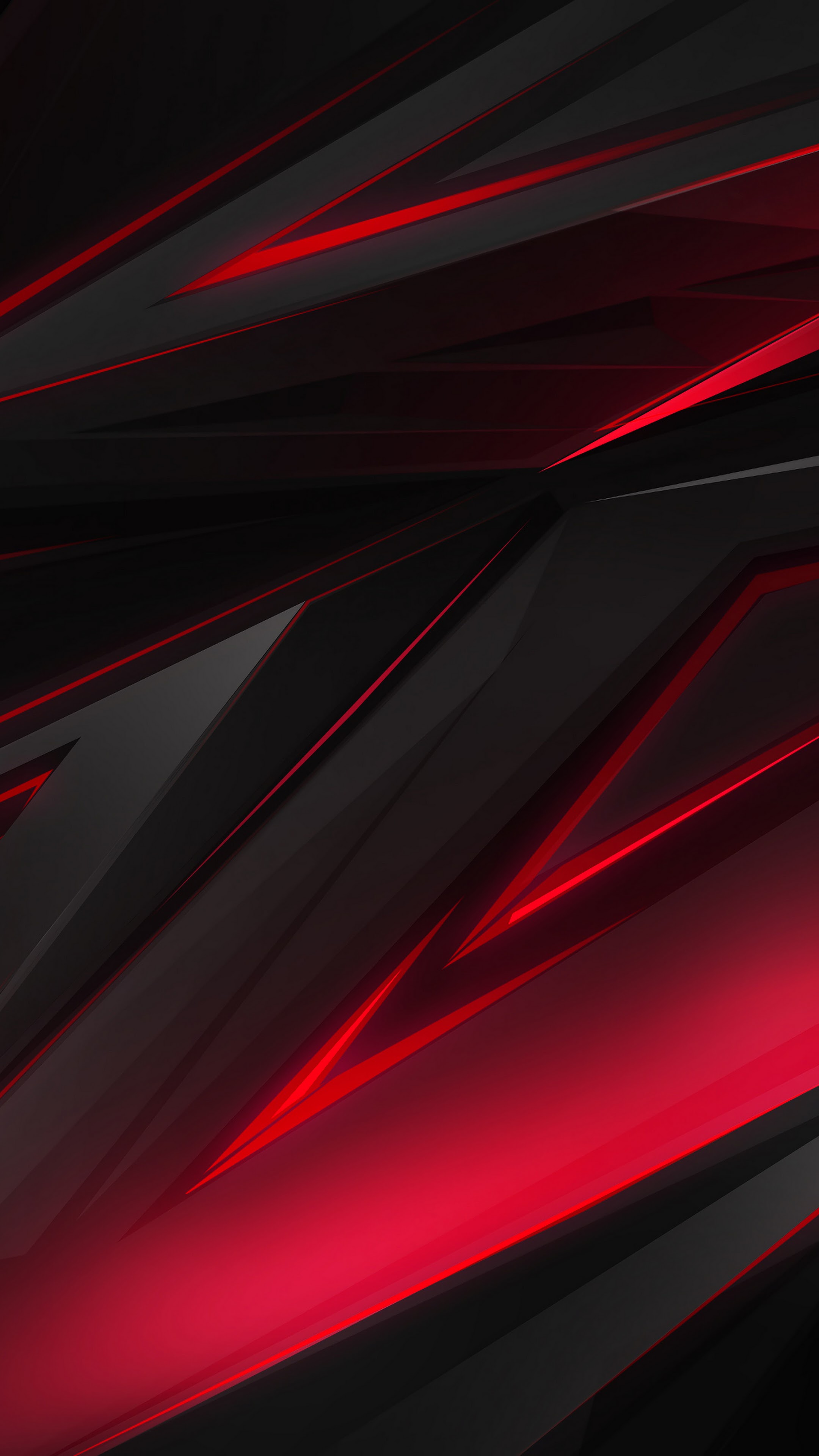 Black Red Abstract Polygon 3d 4k iPhone Wallpaper