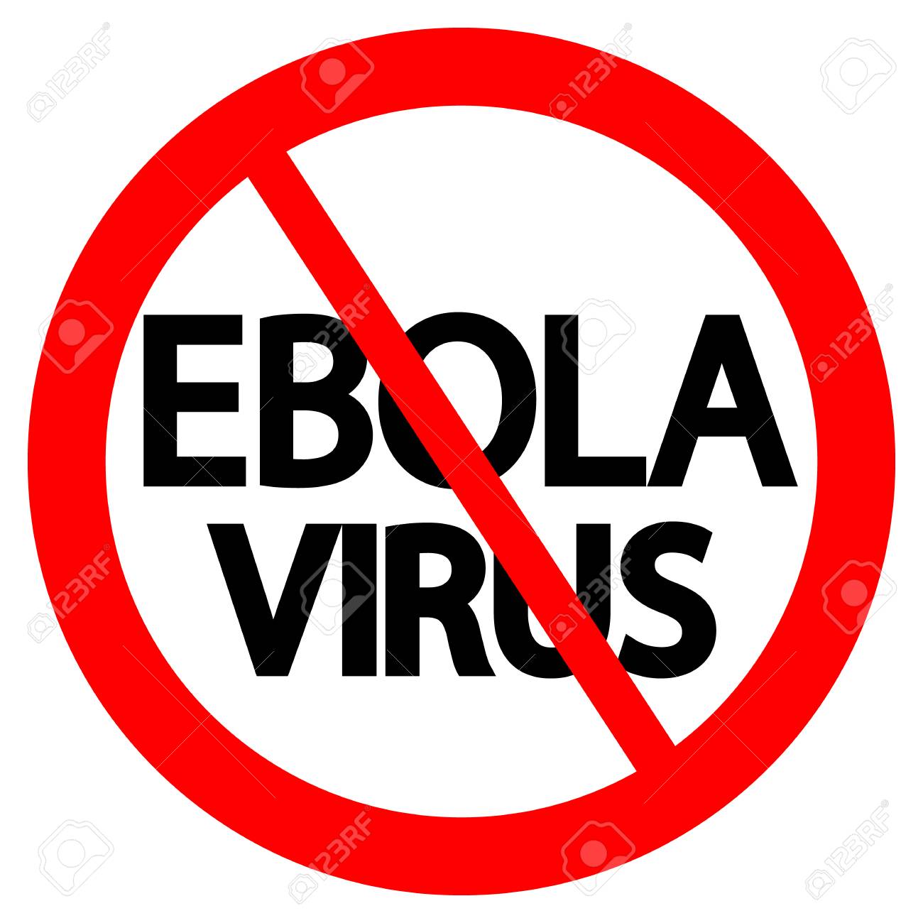 Stop Ebola Sign On White Background Royalty Cliparts Vectors