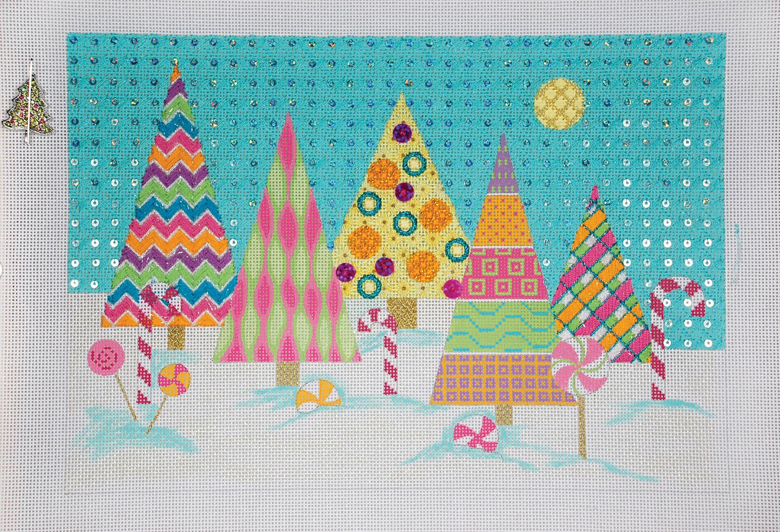 Christmas Candyland Background Tree