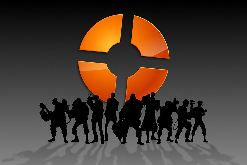Team Fortress Characters Logo Poster