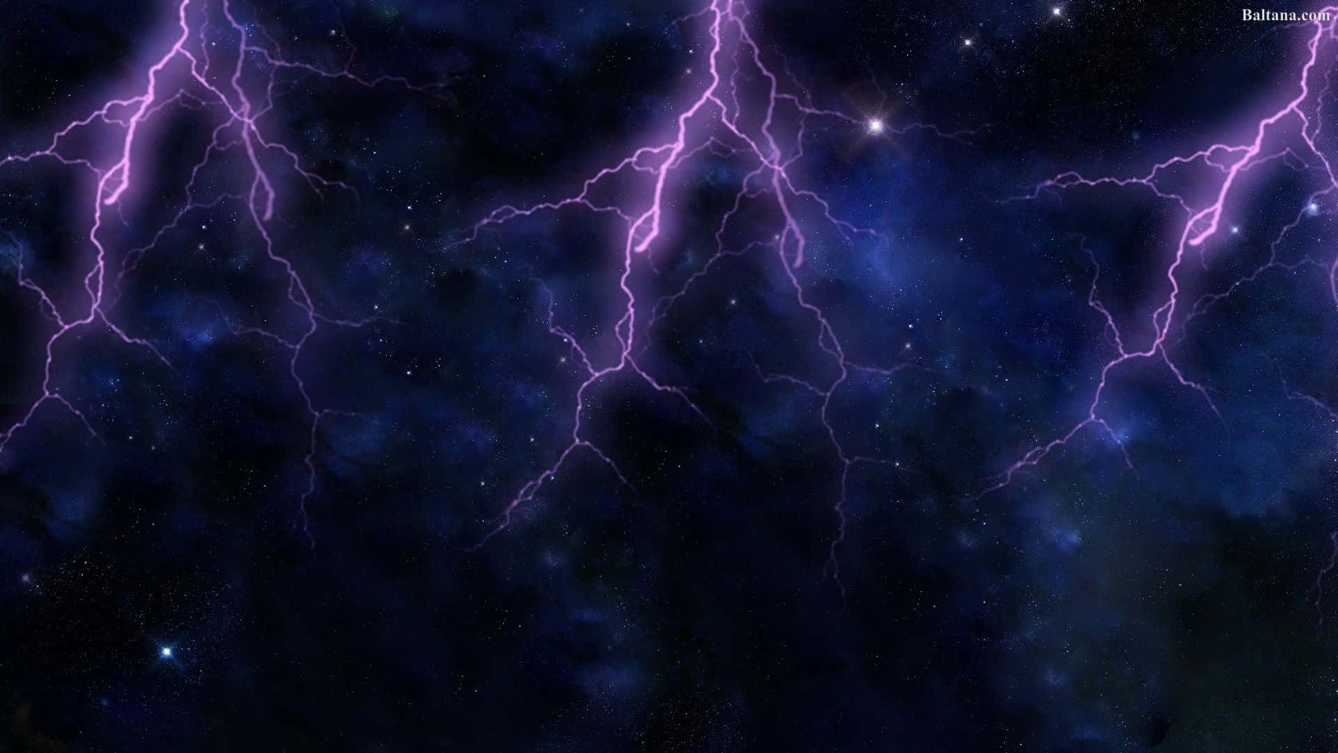 Purple Lightning Wallpaper