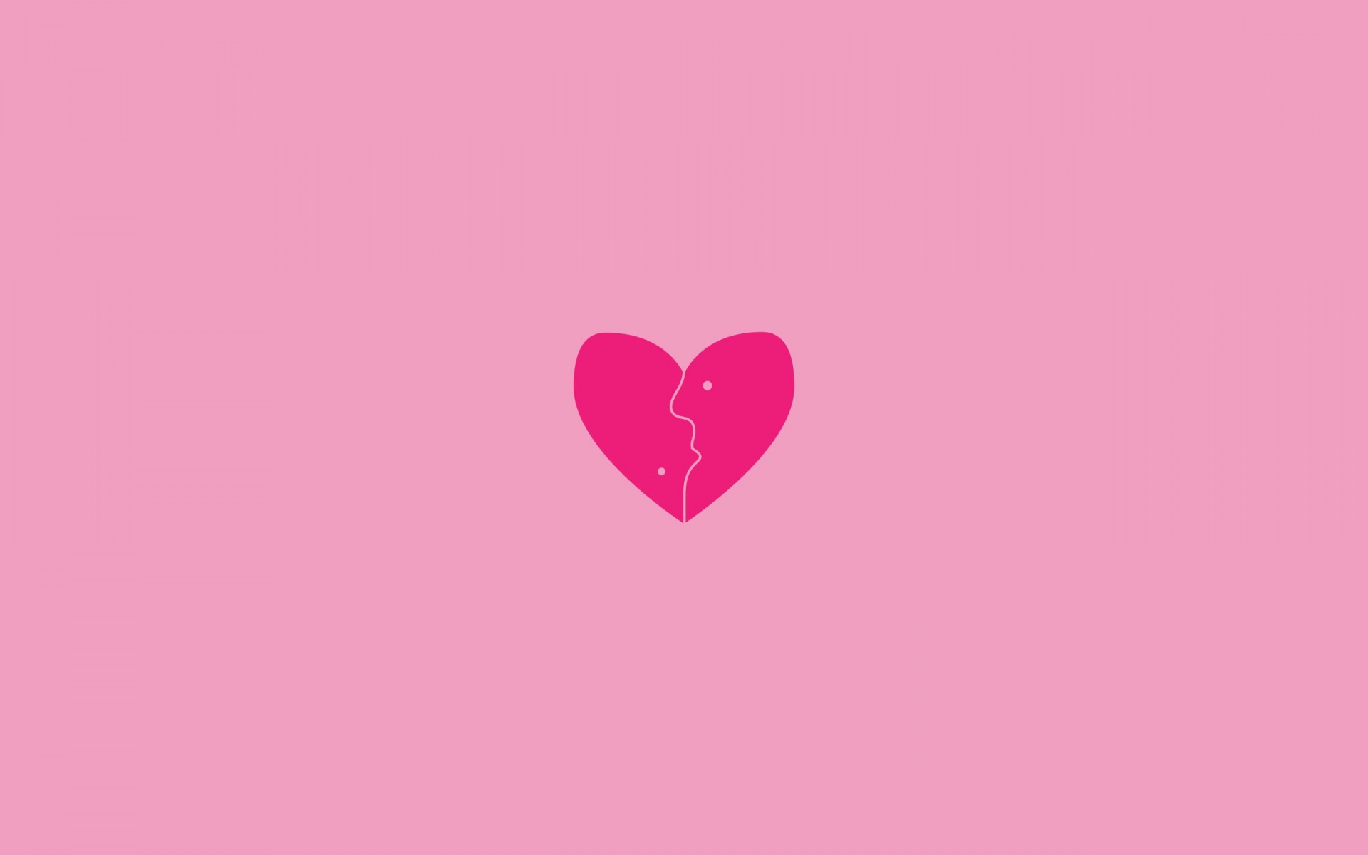 Little Heart With Pink Background Wallpaper