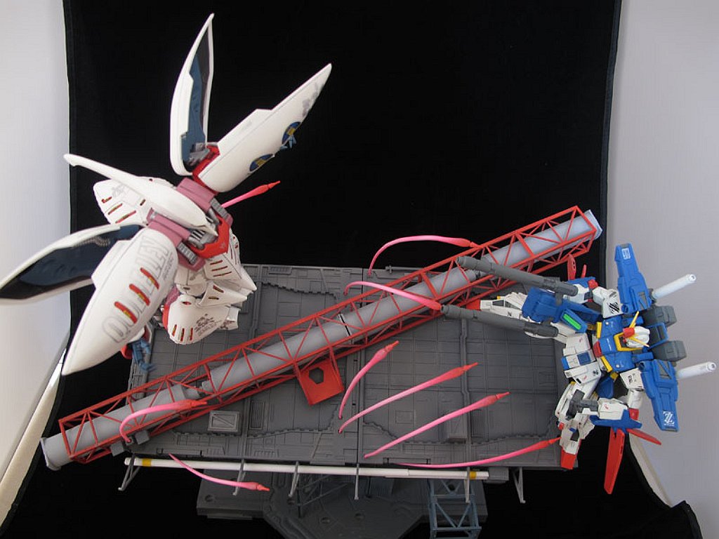 Gunpla Diorama Zz Gundam Vs Qubeley Photore No