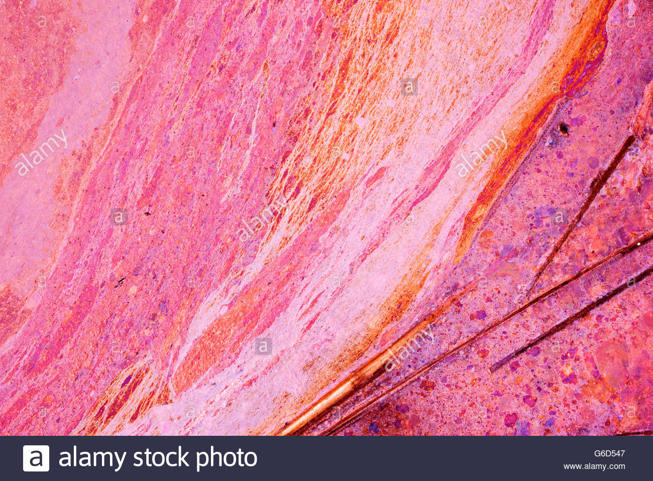 Colorful Liquid Paint Spill Background In High Contrast Pink