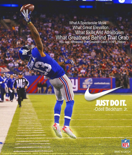 Odell Beckham Jr Nike What A Catch Deviant By Keiffer Boy On