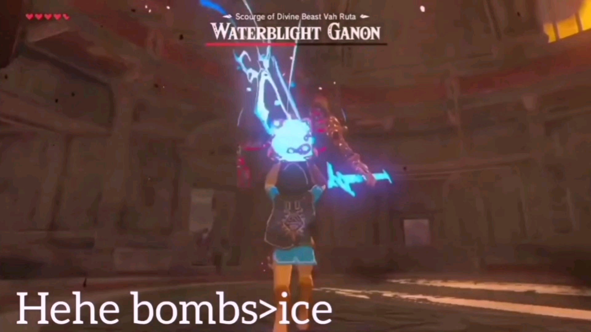 I Manged To Somehow Beat Waterblight Ganon With Only Bombs R