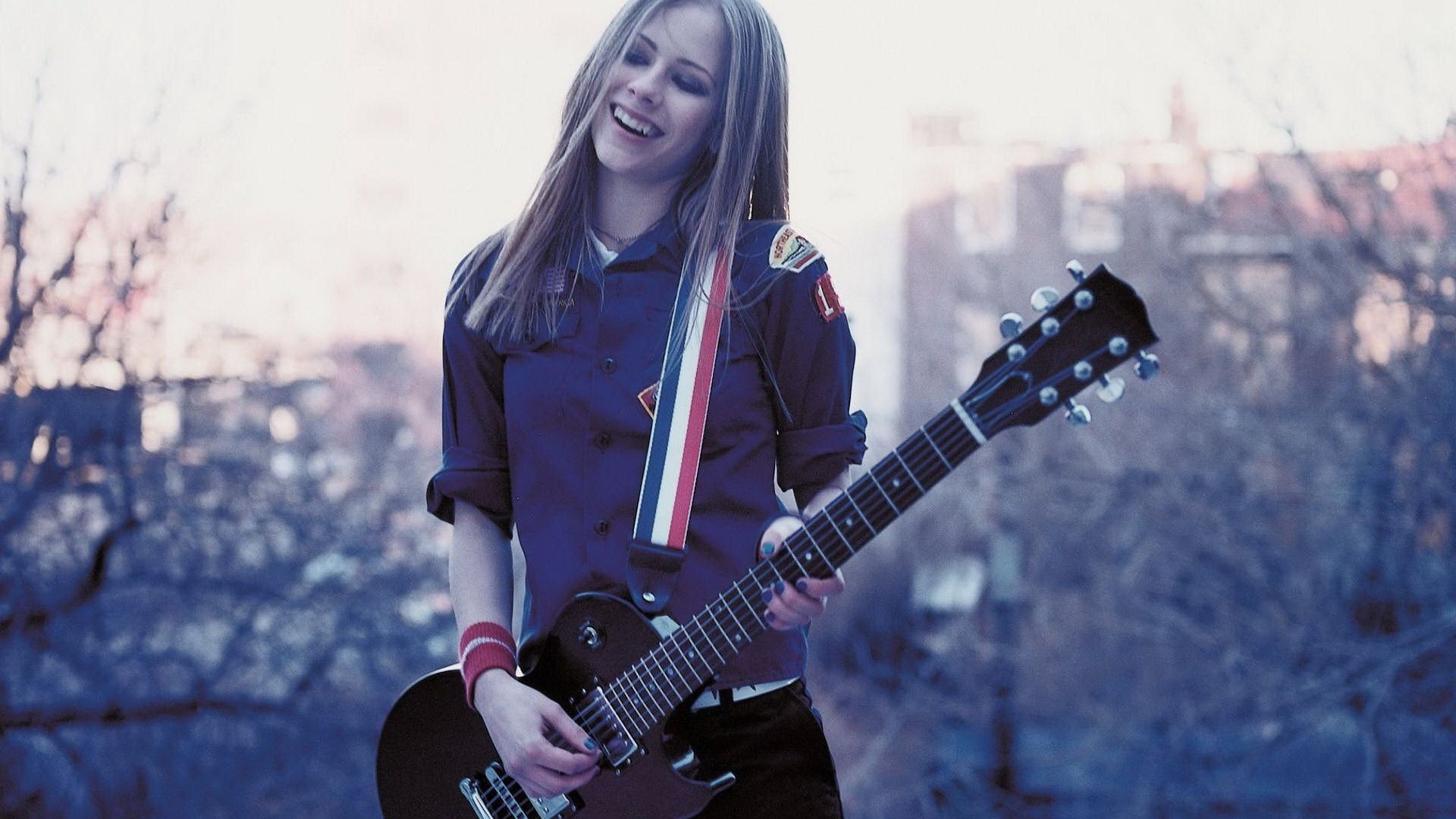 Avril Lavigne Guitar HD Desktop Wallpaper Fine Wallpaper