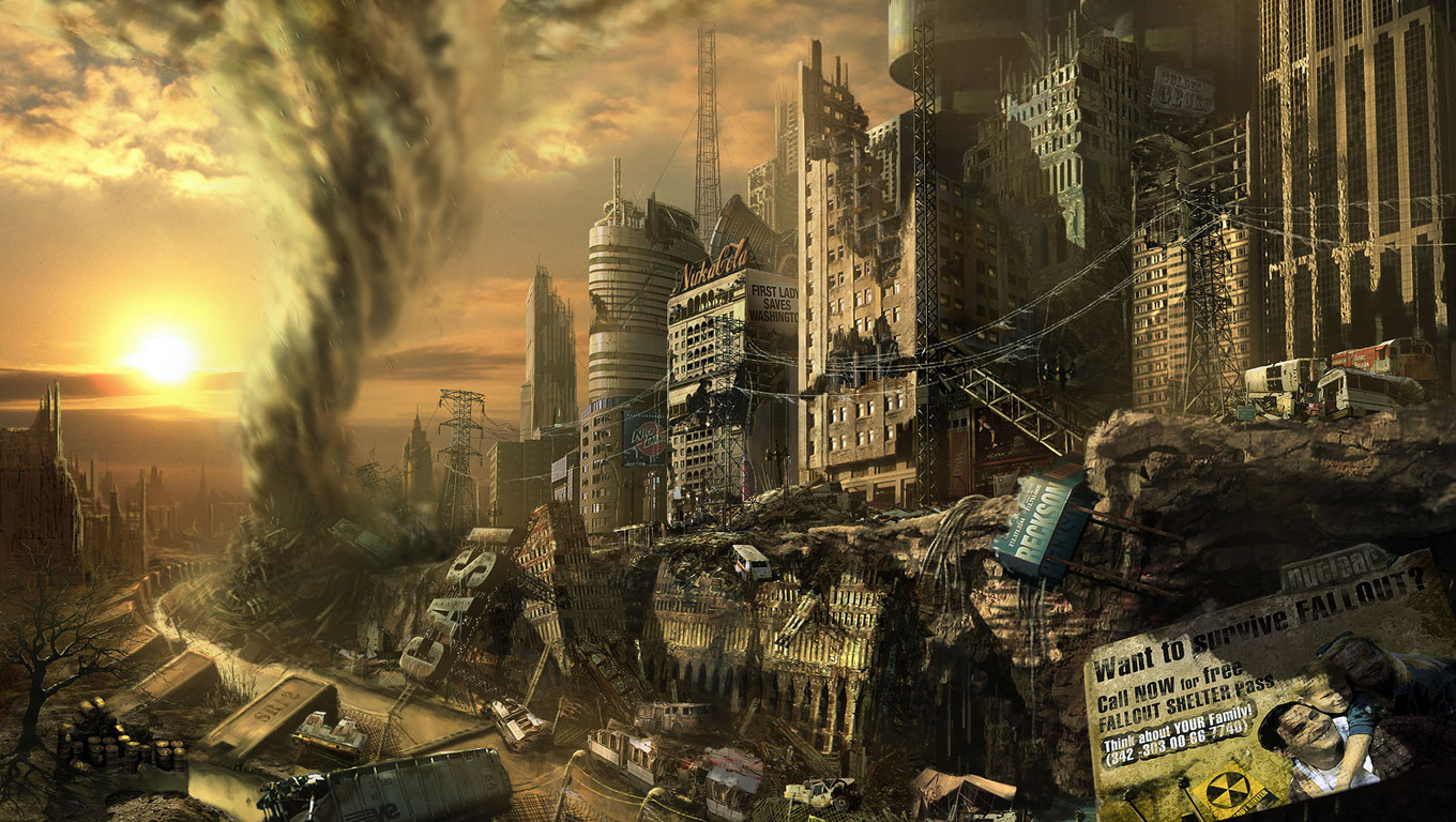 Dark City Ruins Wallpaper Pmqpp Pixel HD