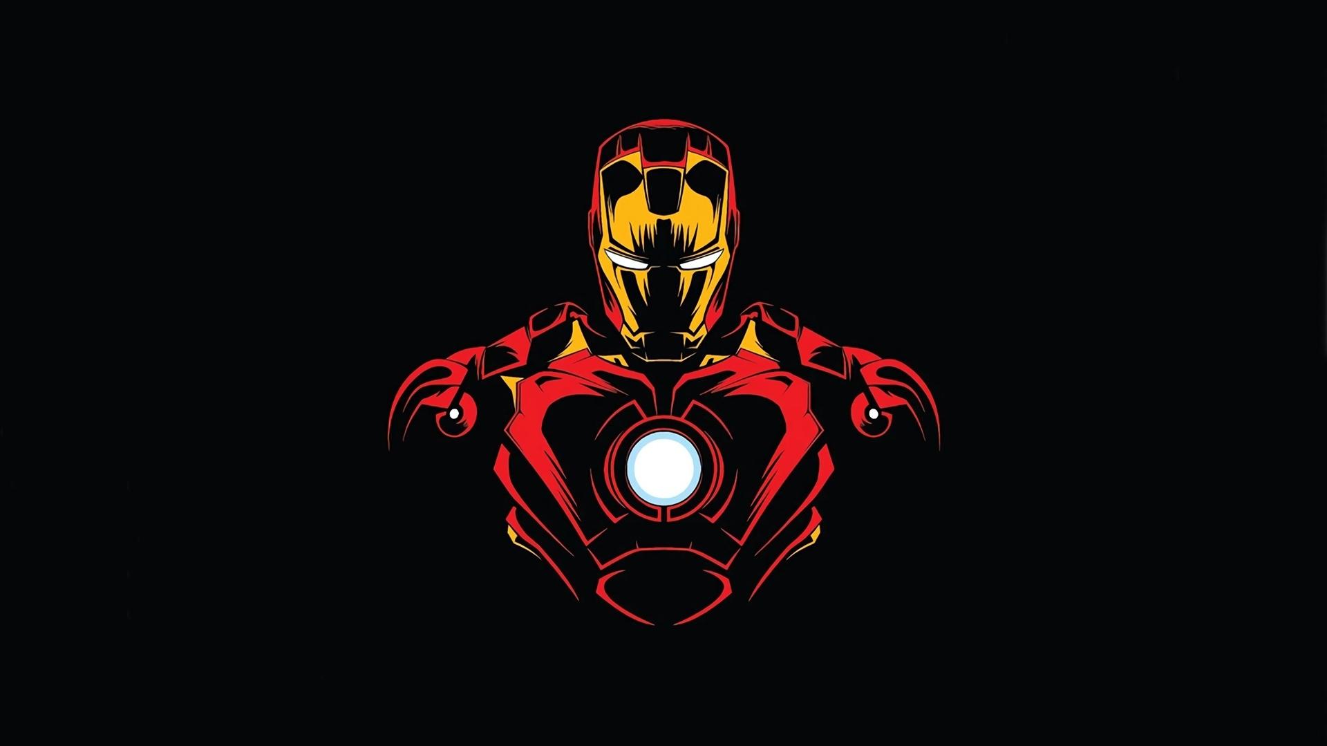 Wallpaper Hero Iron Man Minimalist Full HD