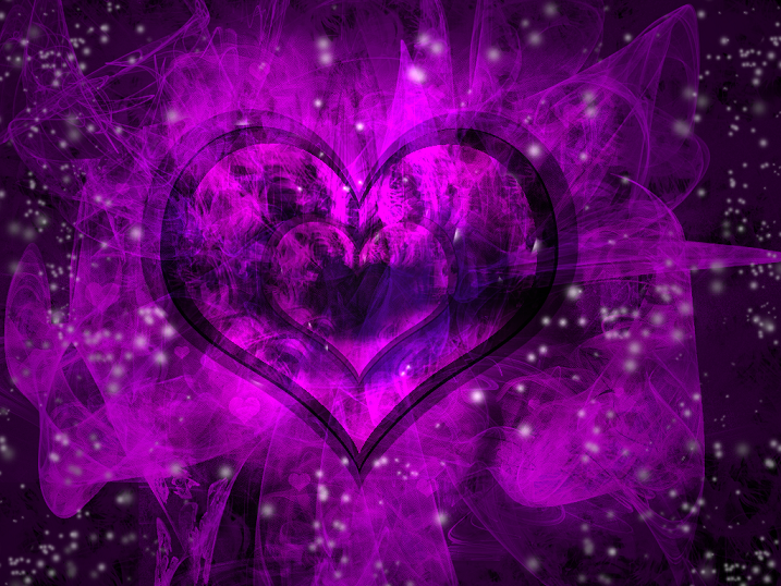 Wallpaper Purple Heart Background Desktop