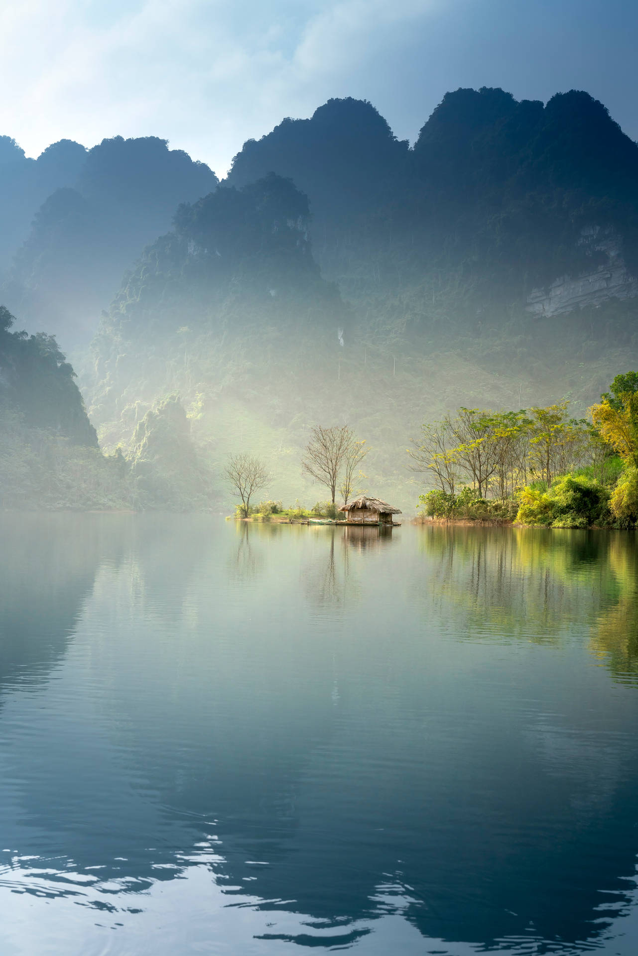 Nipa Hut River Wallpaper