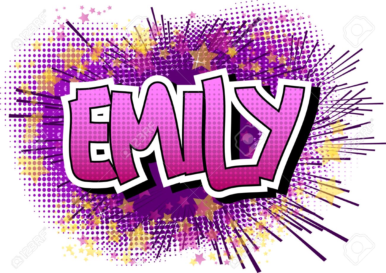 Emily Ic Book Style Female Name On Abstract