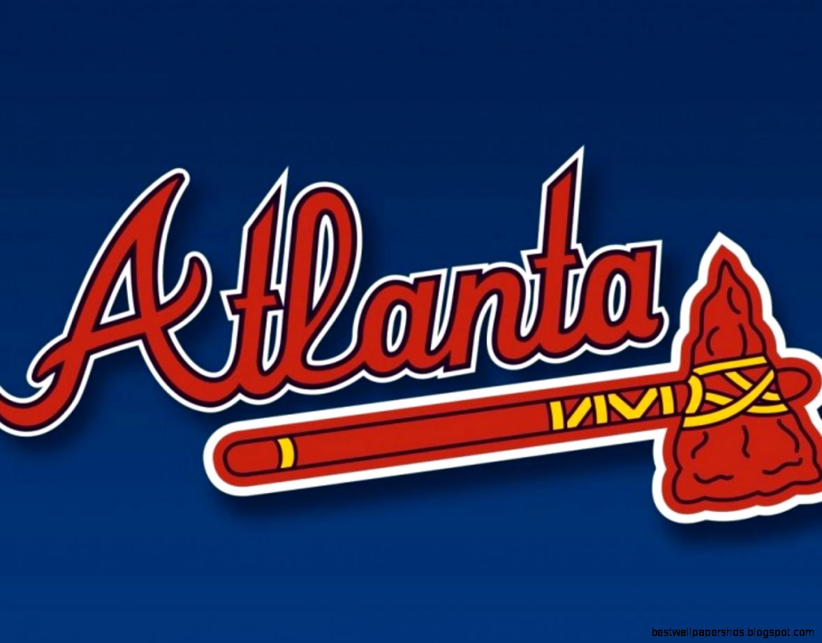 Atlanta Braves Black Background Logo Wallpaper Series