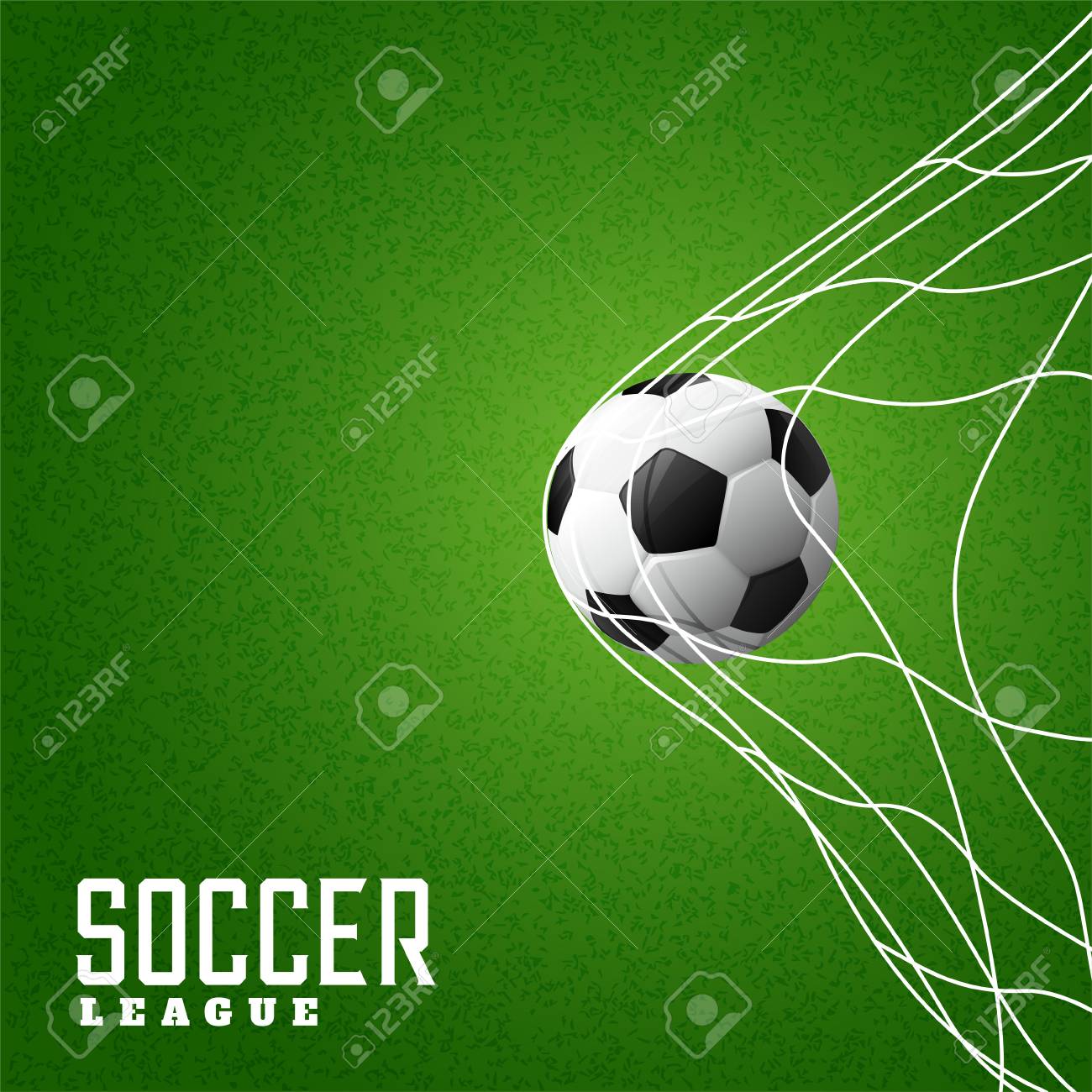 Football Hitting Goal Net Background Royalty Free Cliparts