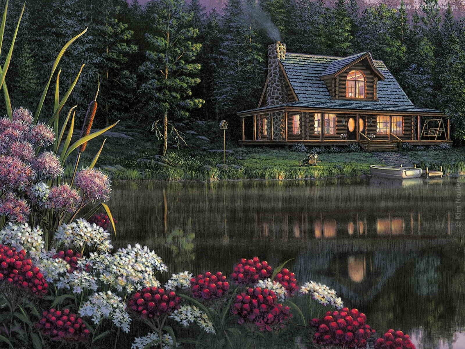 Dom Nad Jeziorem Kwiaty
