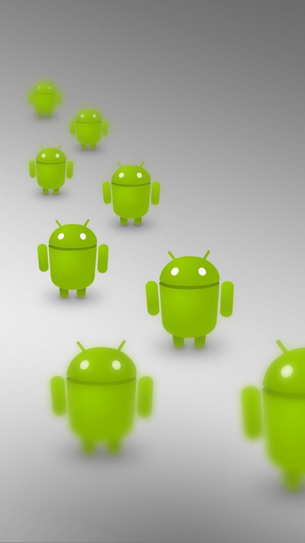 Small Androids iPhone Homescreen Wallpaper Robot