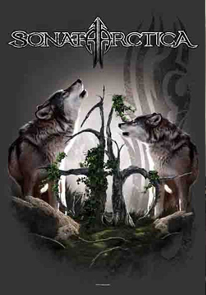 Sonata Arctica Two Wolves Fabric Poster