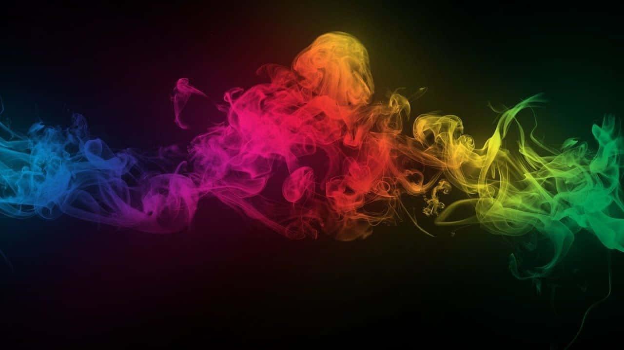 Colorful Smoke Banner Background Wallpaper