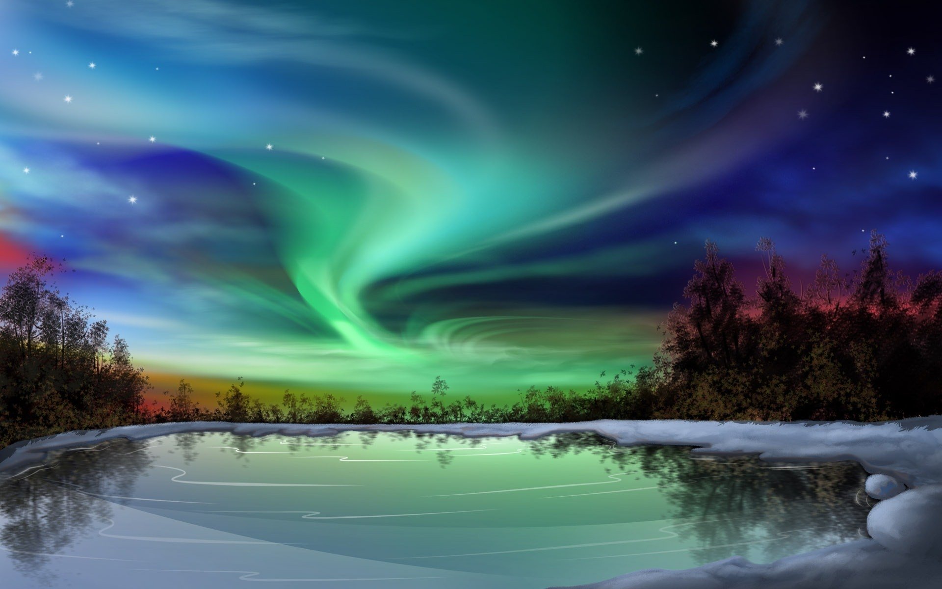 Aurora Borealis HD Wallpaper Background Image