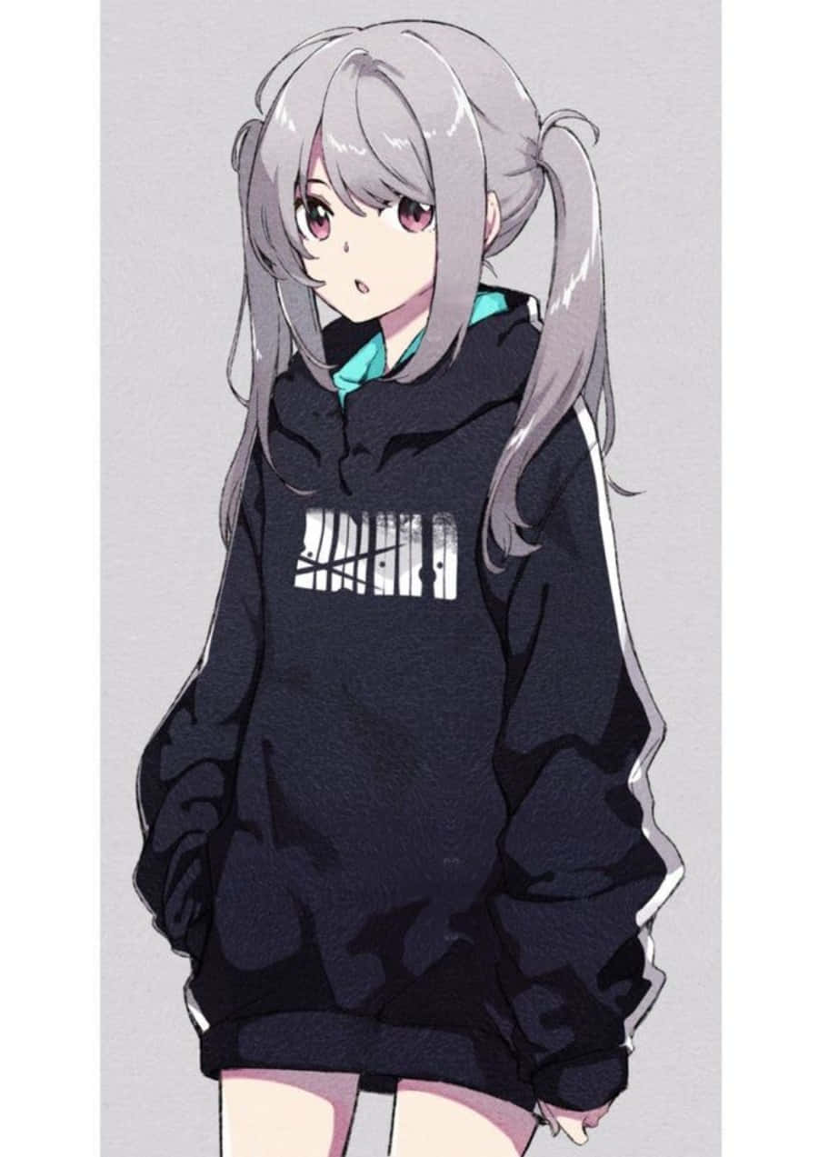 Anime Girl Hoodie Picture Wallpaper
