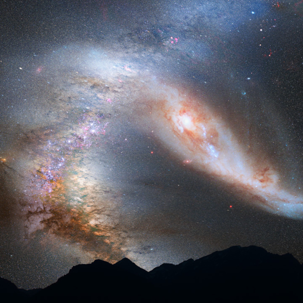 Milky Way Galaxy Doomed Collision With Andromeda Pending Wallpaper