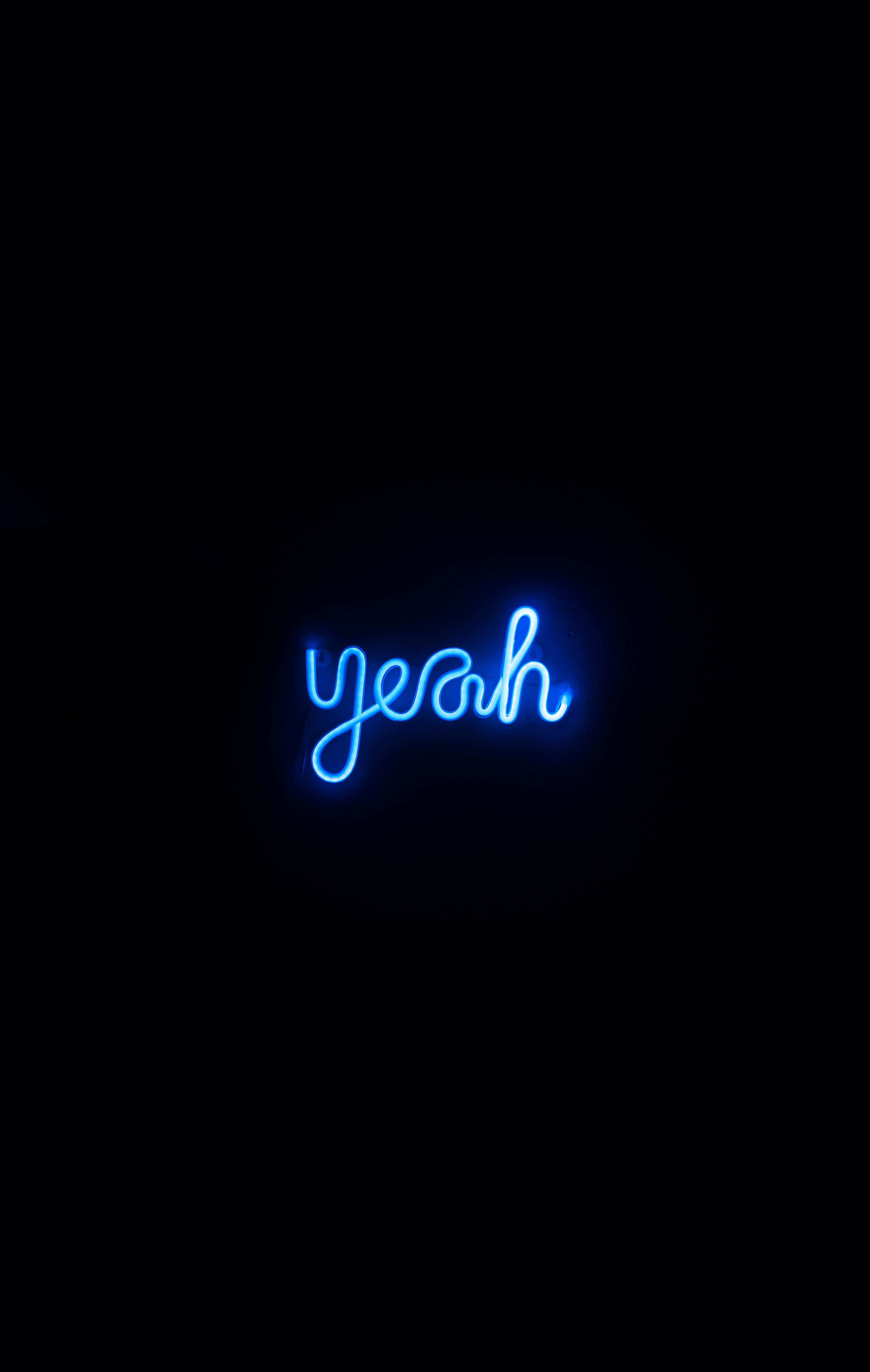 Mobile Wallpaper Neon Words Glow Text Word