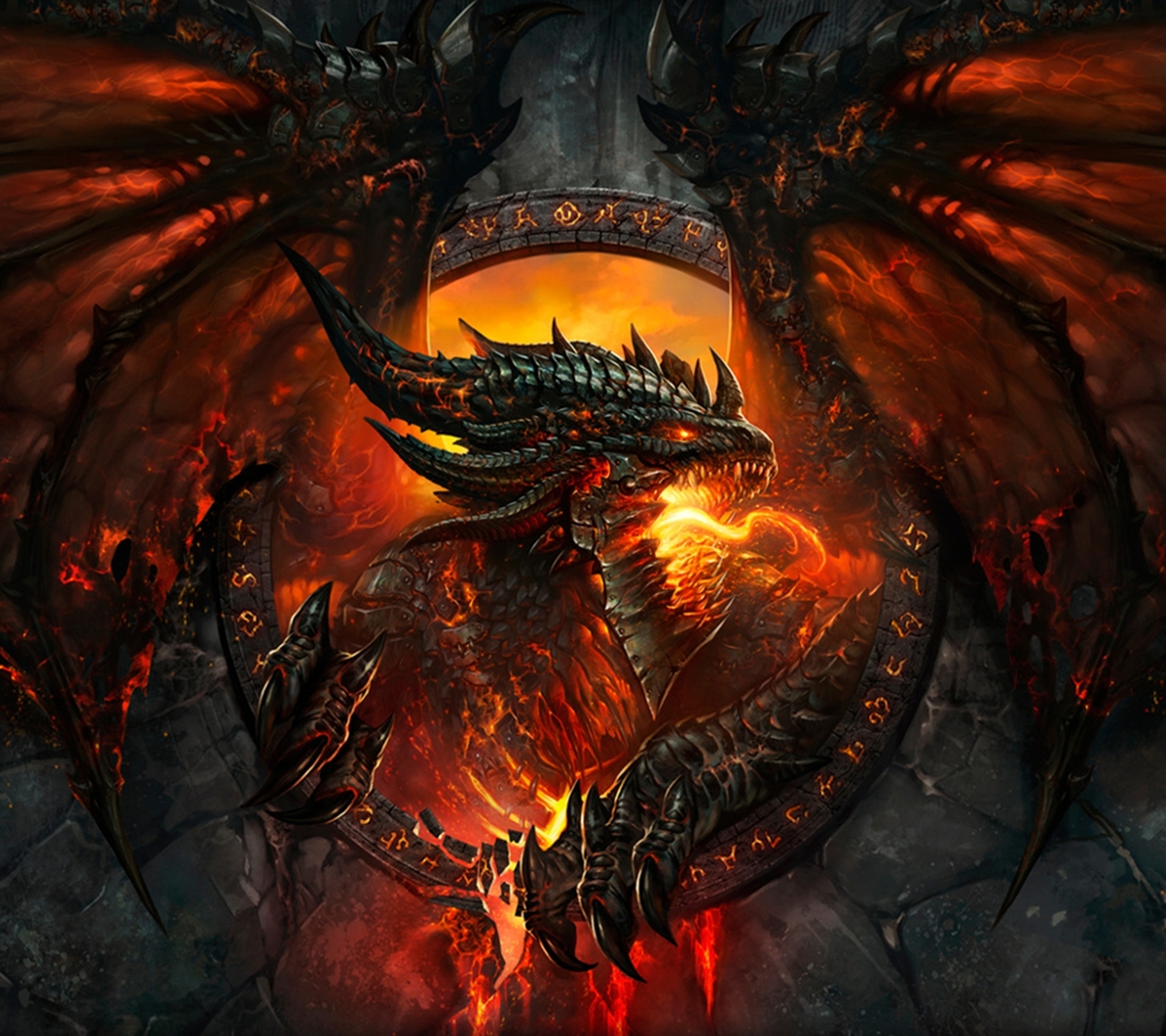 Fire Dragon Phone Wallpaper