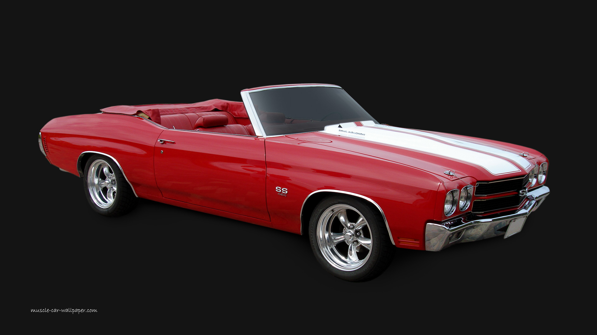 1970 Chevelle SS Wallpaper Red Convertible 1920 05