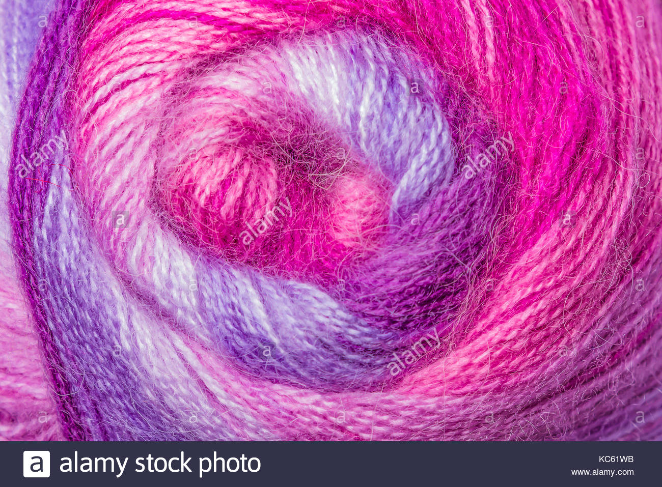 Macro Pink Yarn Wool Texture Background Stock Photos
