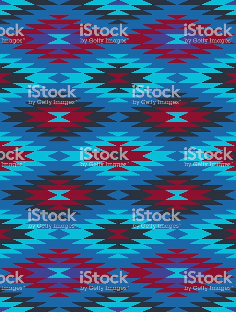 Ethnic Background Native American Style Stock Illustration