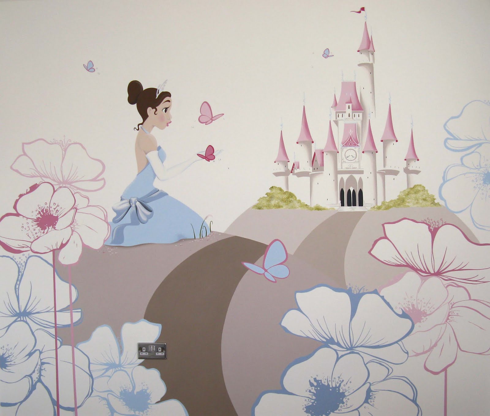 Princess Murals Grasscloth Wallpaper