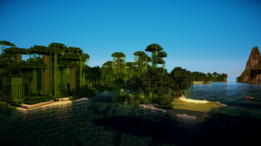 Minecraft Shaders Wallpaper Jungle With