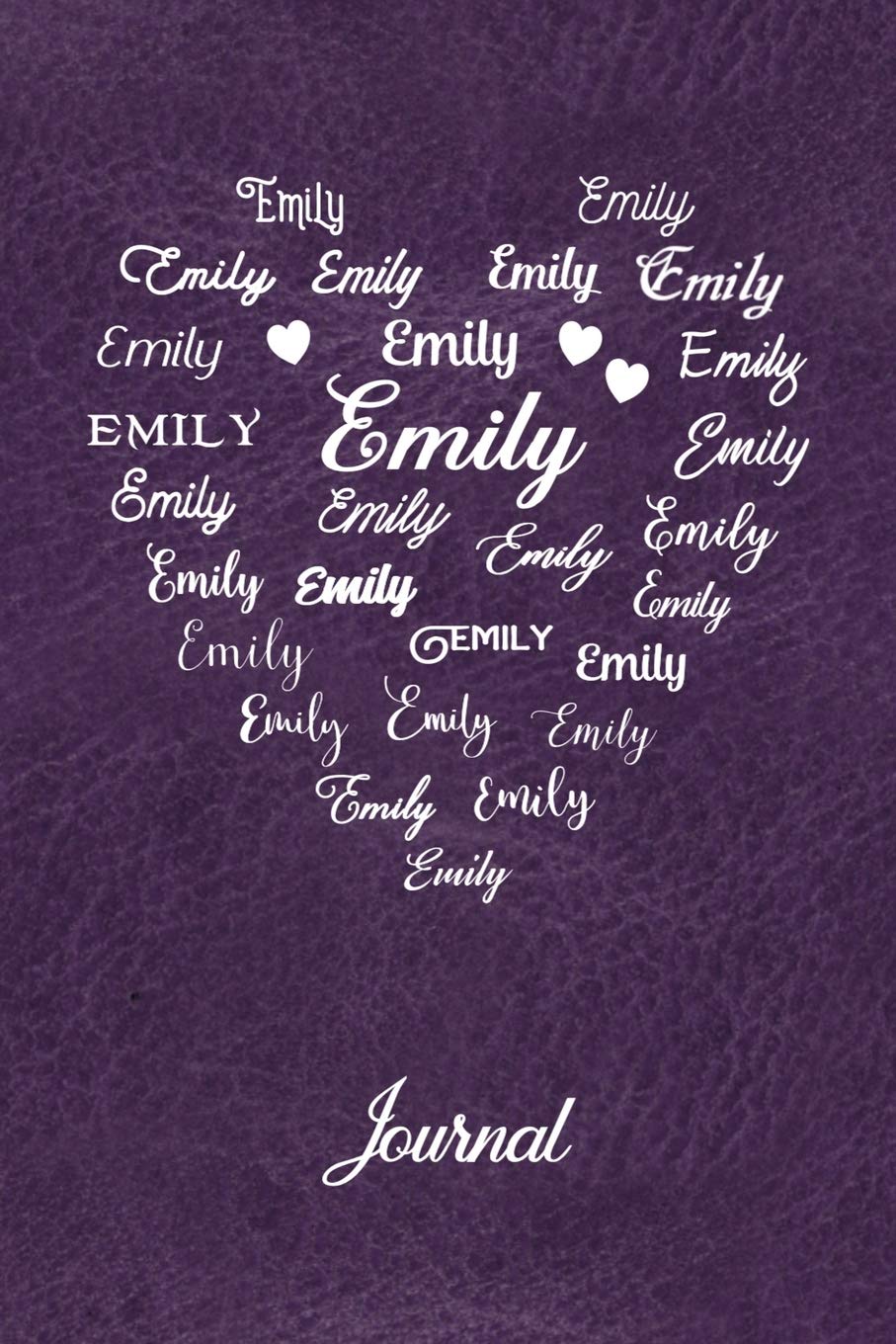 Amazon Personalized Journal Emily Purple Leather Look