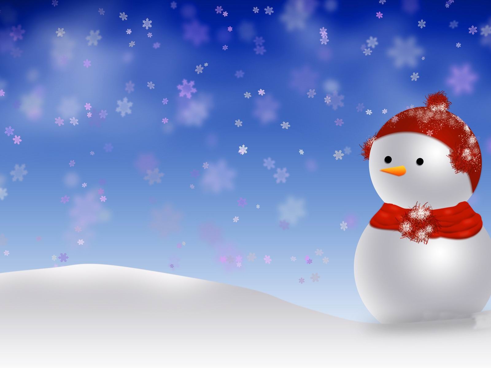 2354 Cute Snowman Widescreen Desktop Wallpaper   WalOpscom