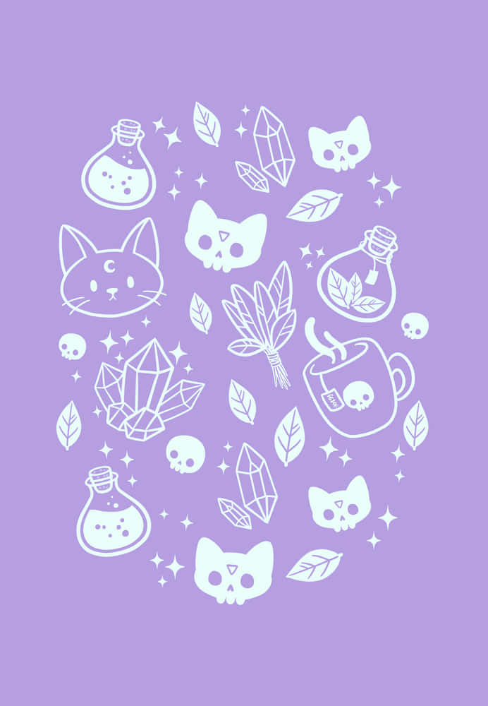Pastel Witch Wallpaper