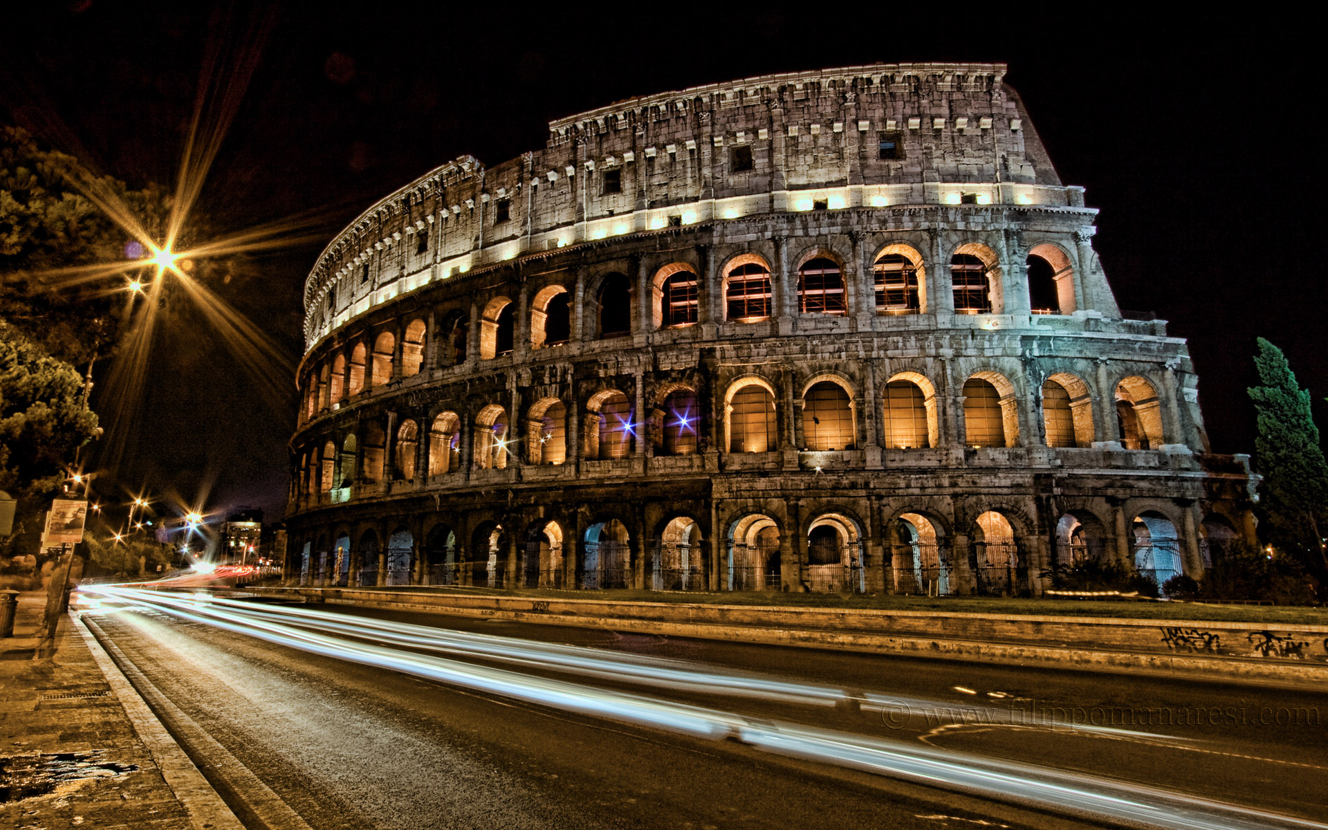 Coliseum HD Background Italy Wallpaper