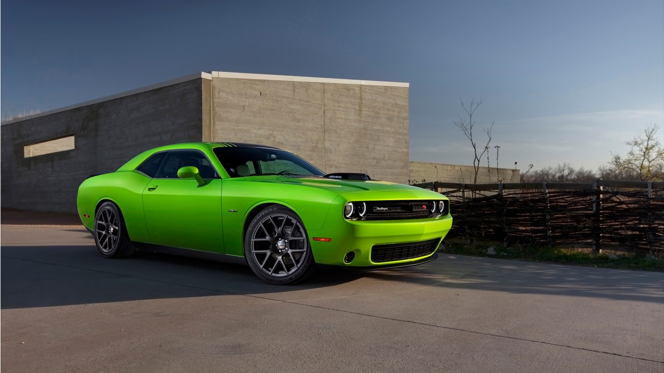 Dodge Challenger Green Wallpaper HD Car