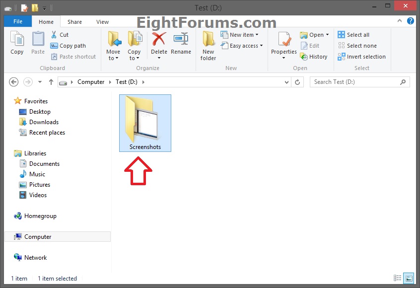 Screenshots Change Default Folder Location Windows