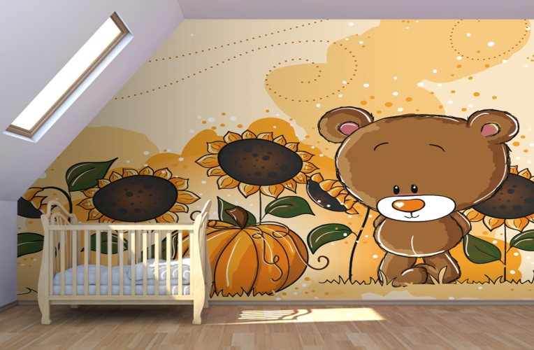 Cute Bear Wallpaper Wall Mural Muralswallpaper Co Uk